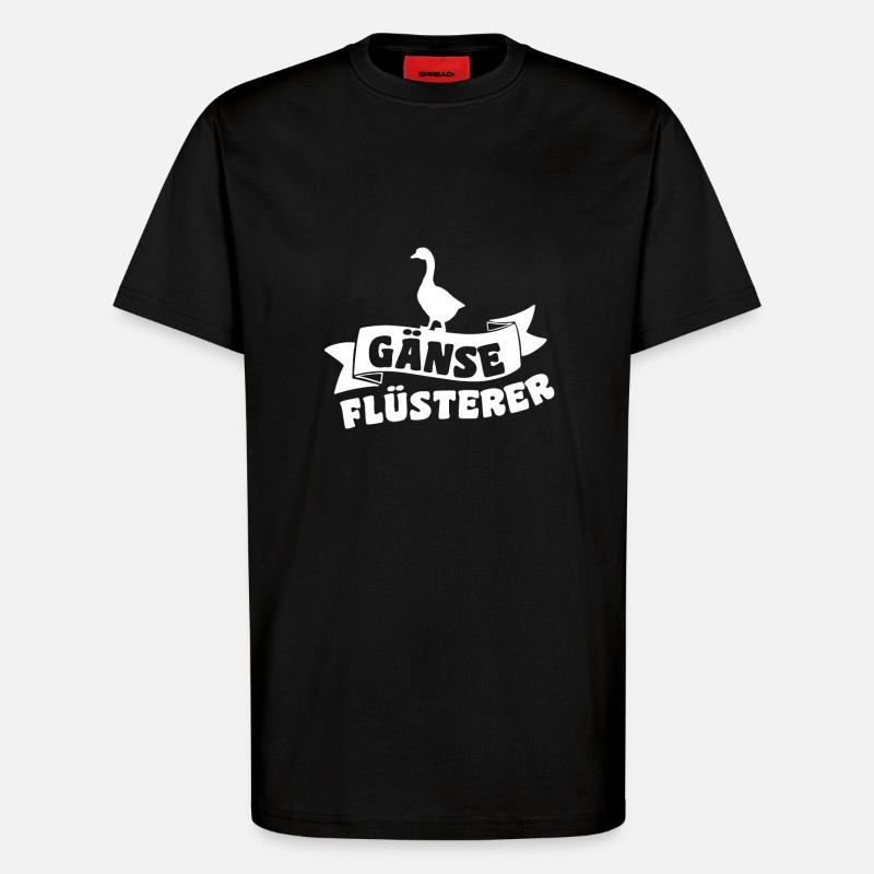 Gänse Flüsterer - T-Shirt - made by SPREAD - SOLID BLACK
