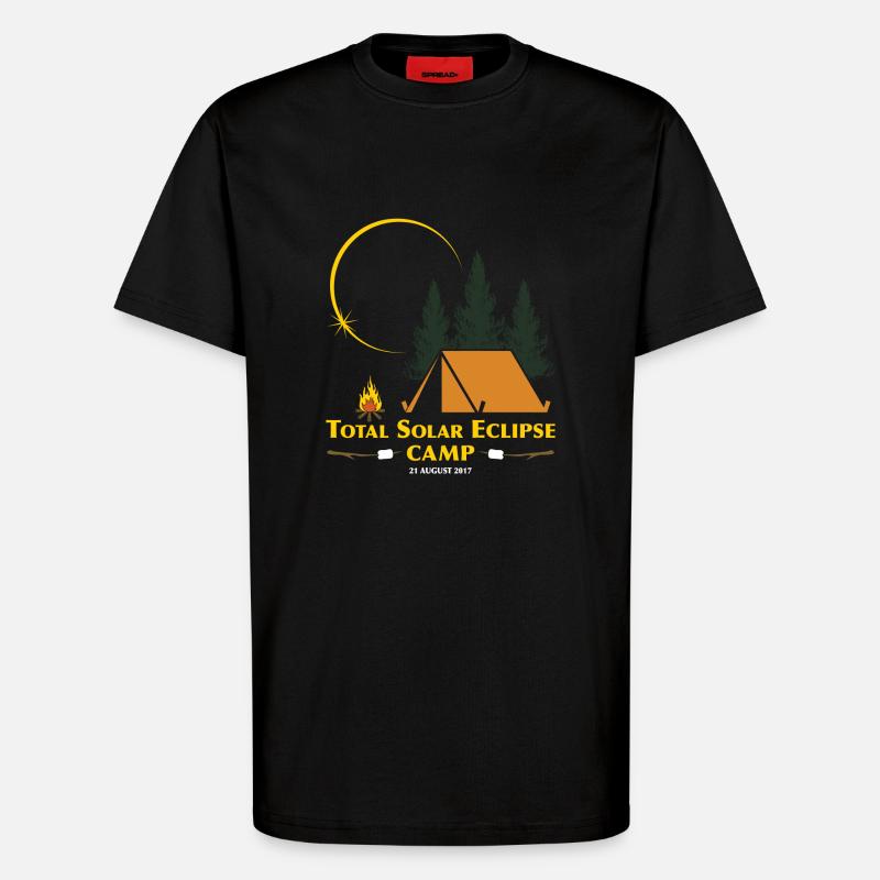 Total Solar Eclipse Camp - T-Shirt - made by SPREAD - SOLID BLACK