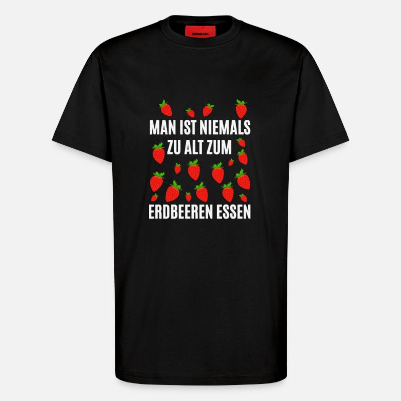 Erdbeeren - T-Shirt - made by SPREAD - SOLID BLACK