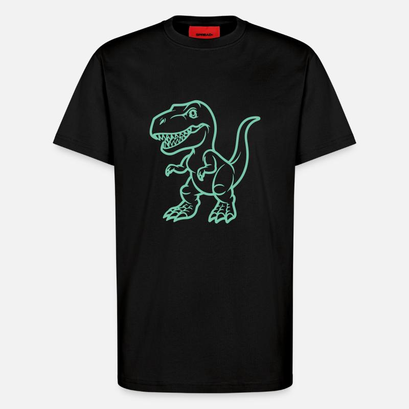 T Rex Comic - T-Shirt - made by SPREAD - SOLID BLACK