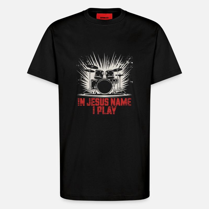 Rythme pour la foi - T-shirt bio décontracté fabriqué en UE - SOLID BLACK