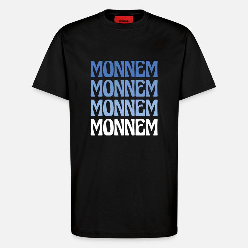 Monnem Mannheim Dialect Gift - T-Shirt - made by SPREAD - SOLID BLACK