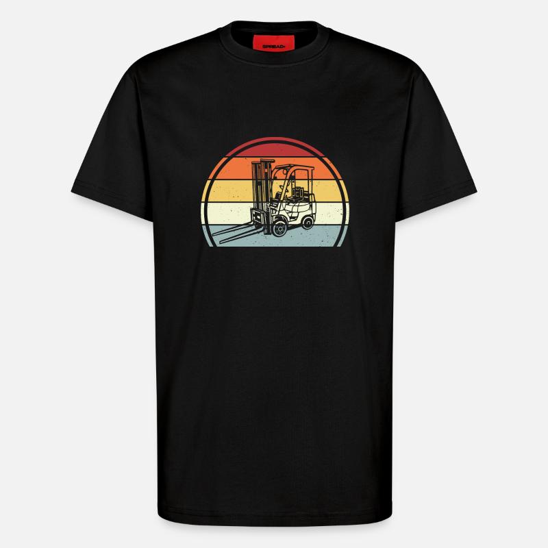 Gabelstapler Stapler - T-Shirt - made by SPREAD - SOLID BLACK