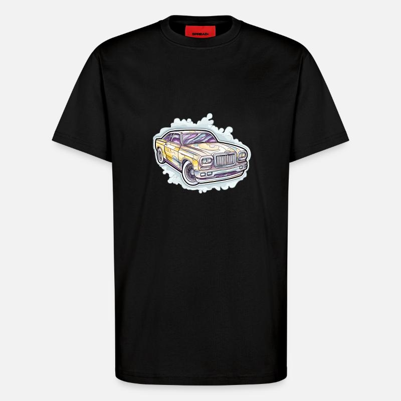 Auto - Illustration - T-Shirt - made by SPREAD - SOLID BLACK