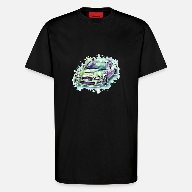 Auto - Illustration - T-Shirt - made by SPREAD - SOLID BLACK
