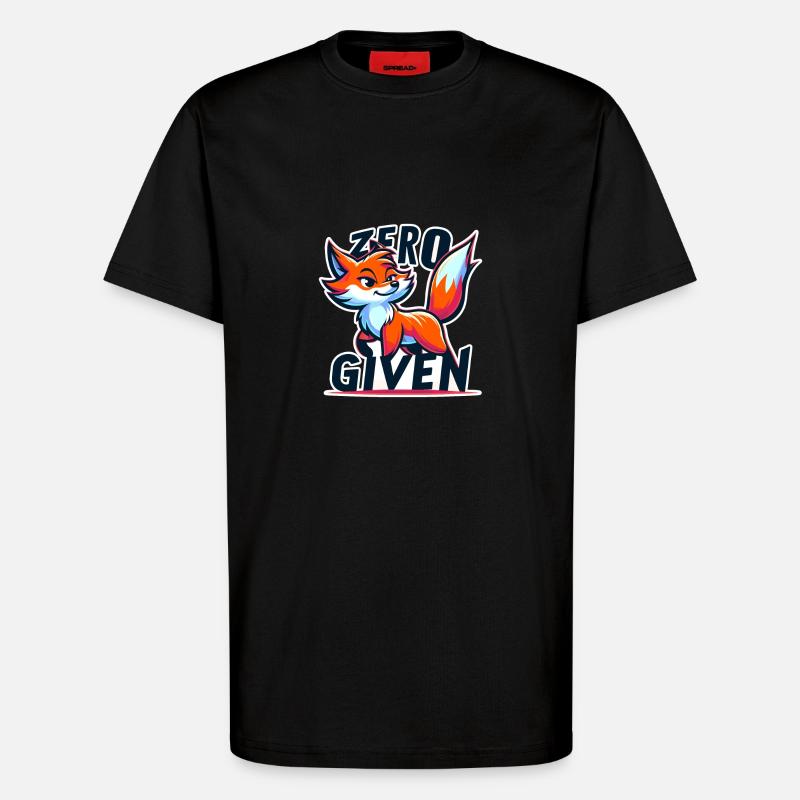 Zero Given - Fuchs Illustration - T-Shirt - made by SPREAD - SOLID BLACK