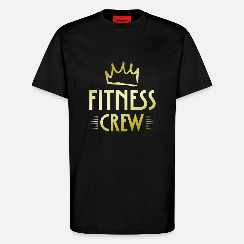 Équipe de conditionnement physique - T-shirt bio décontracté fabriqué en UE - SOLID BLACK