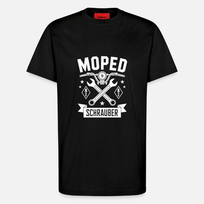 Moped Mechanic Moped Driver - T-Shirt - made by SPREAD - SOLID BLACK