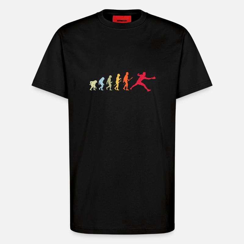 Tischtennis Evolution - T-Shirt - made by SPREAD - SOLID BLACK