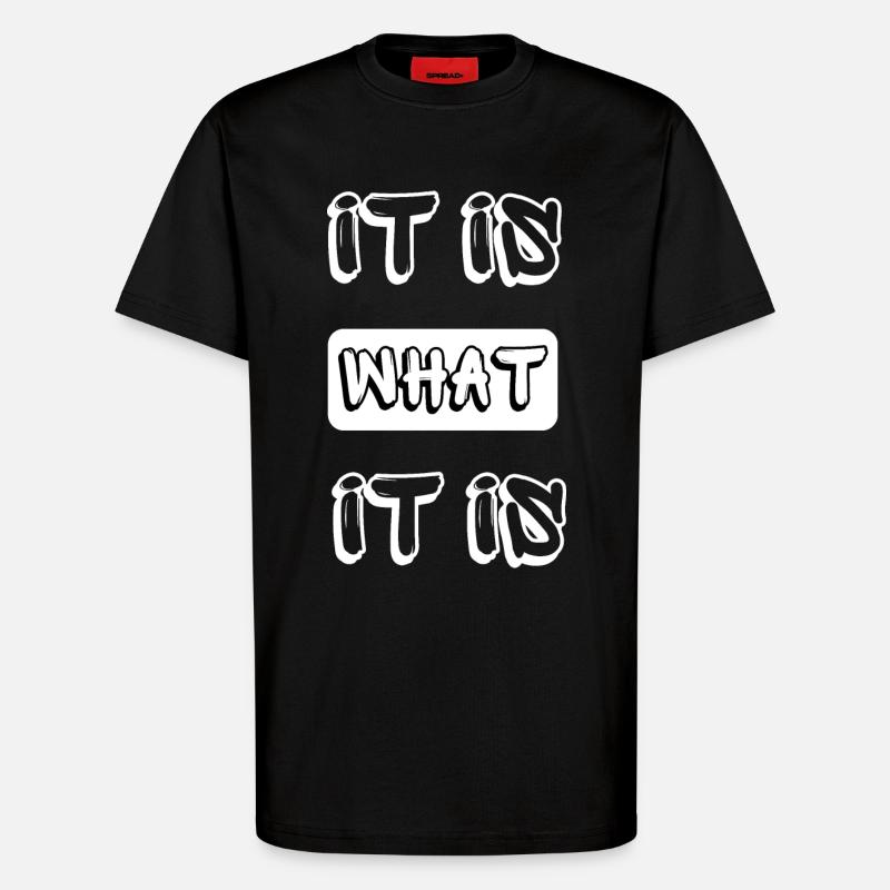 c’est ce que c’est - T-shirt bio décontracté fabriqué en UE - SOLID BLACK