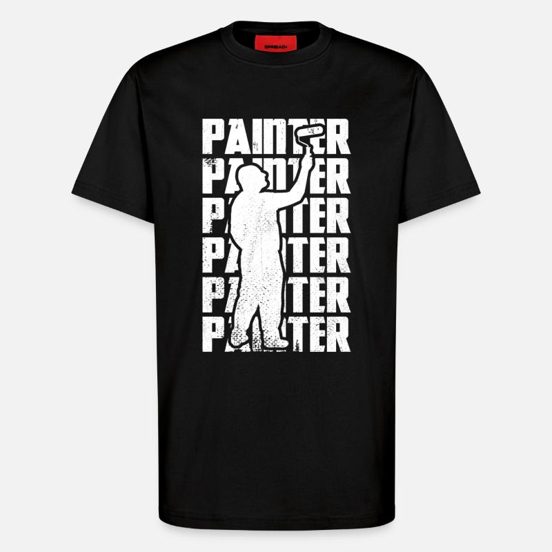 Master painter - T-Shirt - made by SPREAD - SOLID BLACK