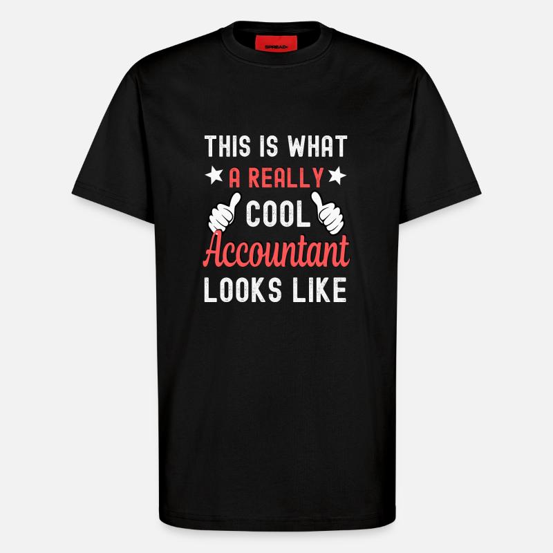 Comptable comptable - T-shirt bio décontracté fabriqué en UE - SOLID BLACK