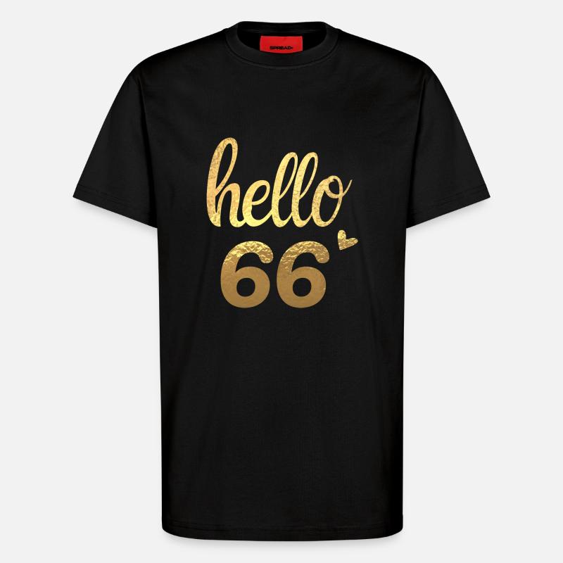 Hallo 66 gold - T-Shirt - made by SPREAD - SOLID BLACK