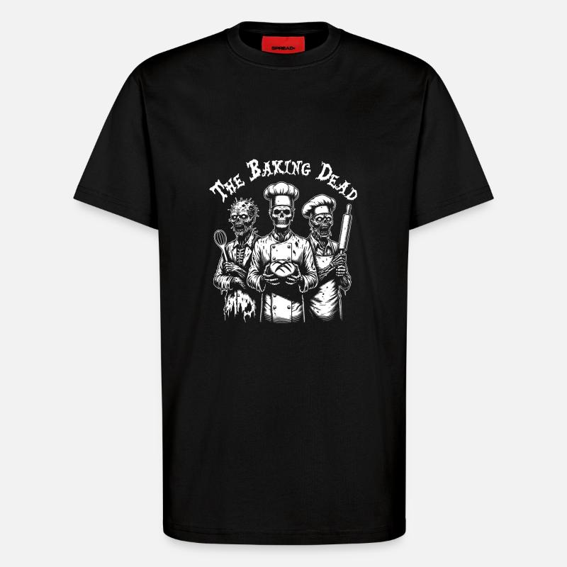 Baking Dead - backende Zombies - T-Shirt - made by SPREAD - SOLID BLACK