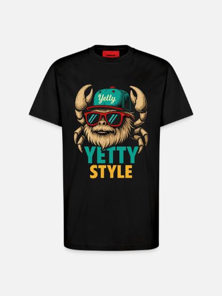 Yetty Style Yeti Graphic - T-Shirt - made by SPREAD - SOLID BLACK