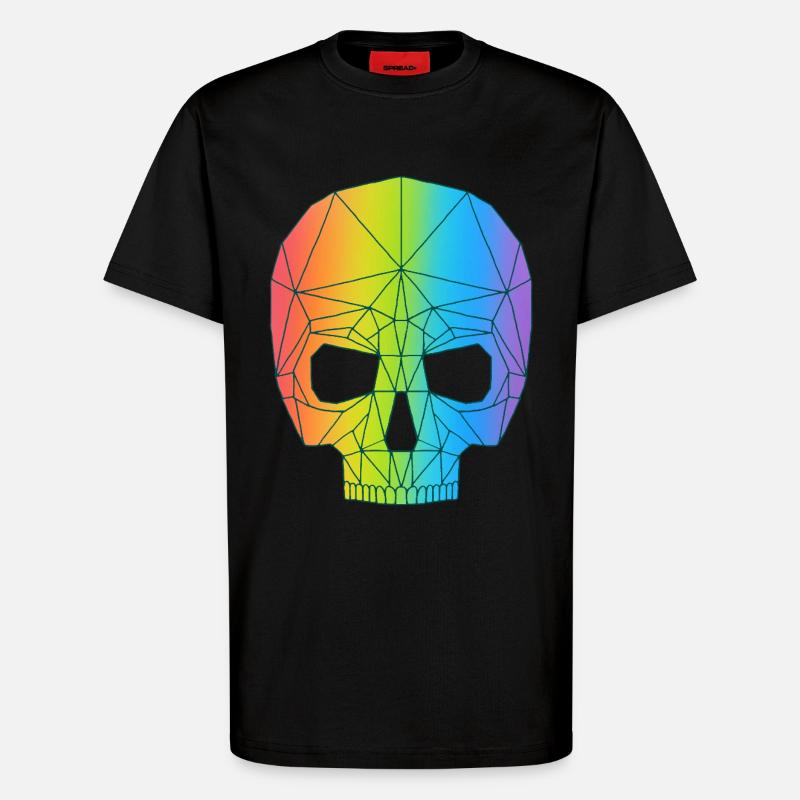 Schädel in Farbe - T-Shirt - made by SPREAD - SOLID BLACK