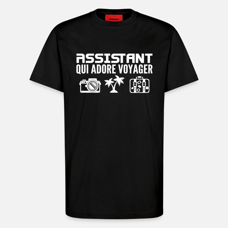 Reisende & Assistenten: Leidenschaft & Entdeckung - T-Shirt - made by SPREAD - SOLID BLACK