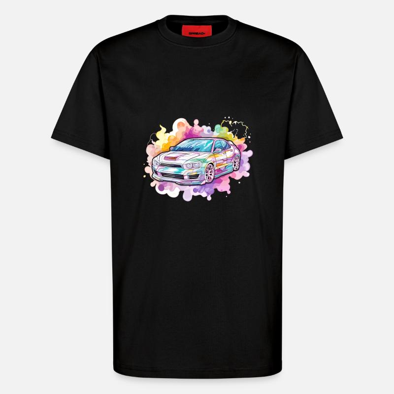 Auto - Illustration - T-Shirt - made by SPREAD - SOLID BLACK