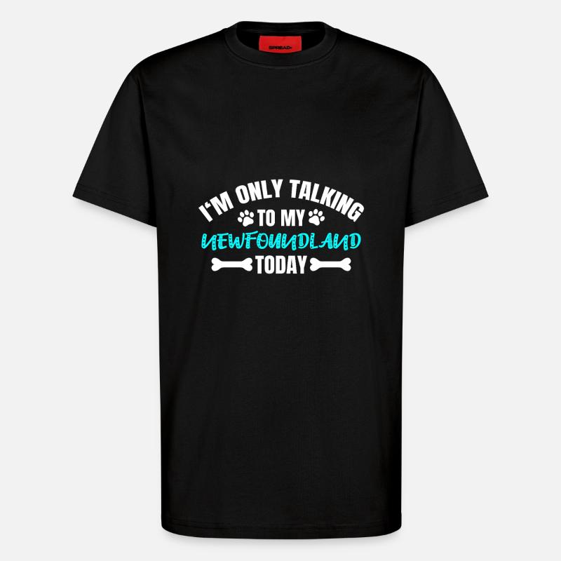 Neufundländer de Terre-Neuve - T-shirt bio décontracté fabriqué en UE - SOLID BLACK