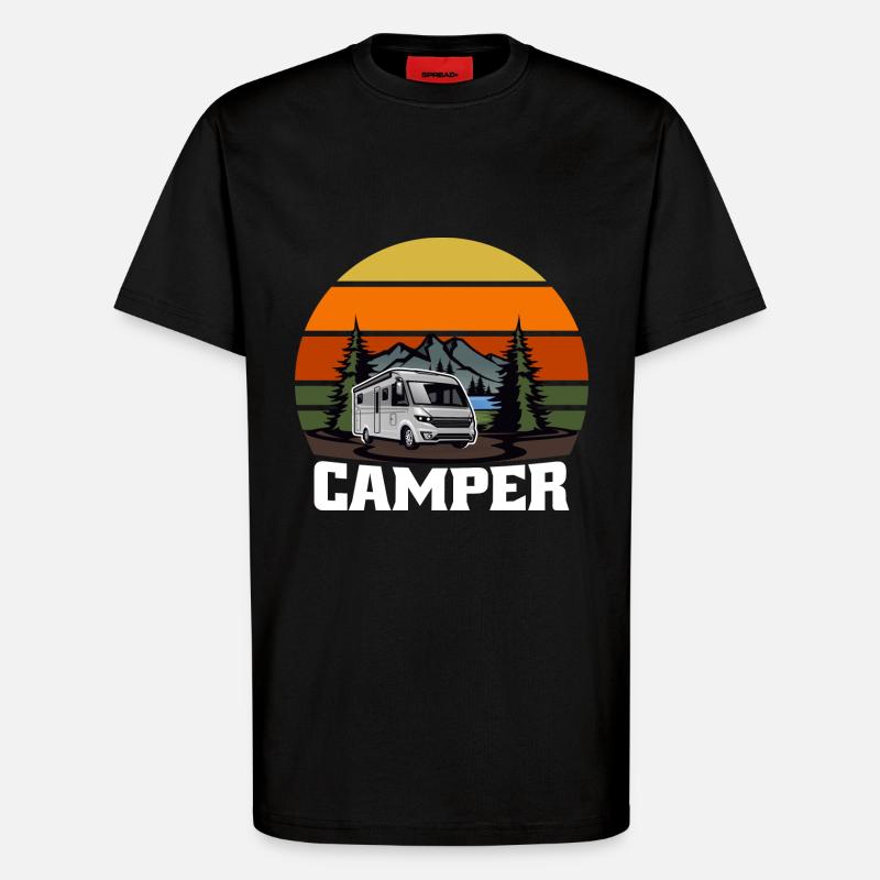 Camper Camperin Wohnwagen Geschenk - T-Shirt - made by SPREAD - SOLID BLACK