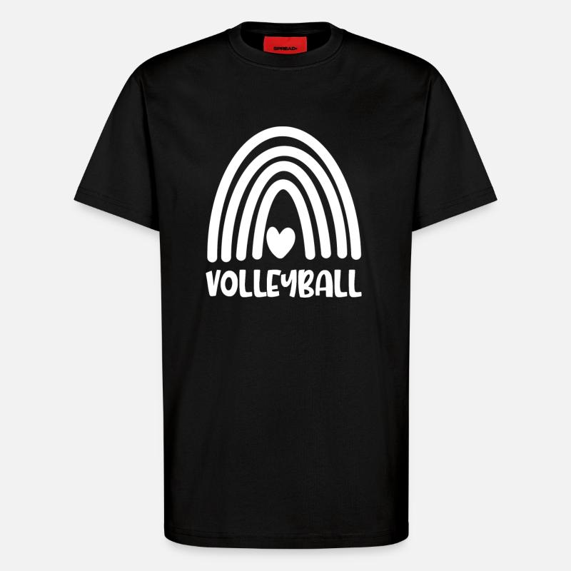 Volley-ball - T-shirt bio décontracté fabriqué en UE - SOLID BLACK