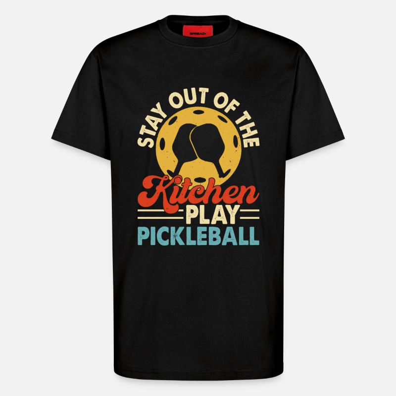 Pickleball - T-Shirt - made by SPREAD - SOLID BLACK