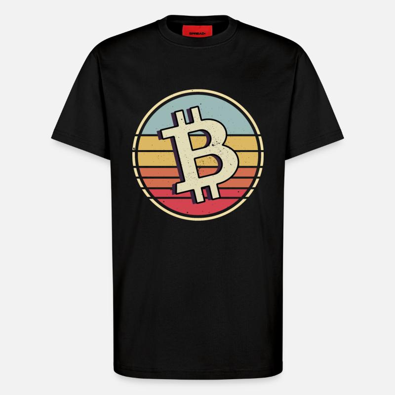 Bitcoin Crypto Cryptocurrency - T-Shirt - made by SPREAD - SOLID BLACK