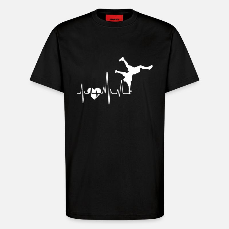 Breakdance Breakdance Herzschlag - T-Shirt - made by SPREAD - SOLID BLACK
