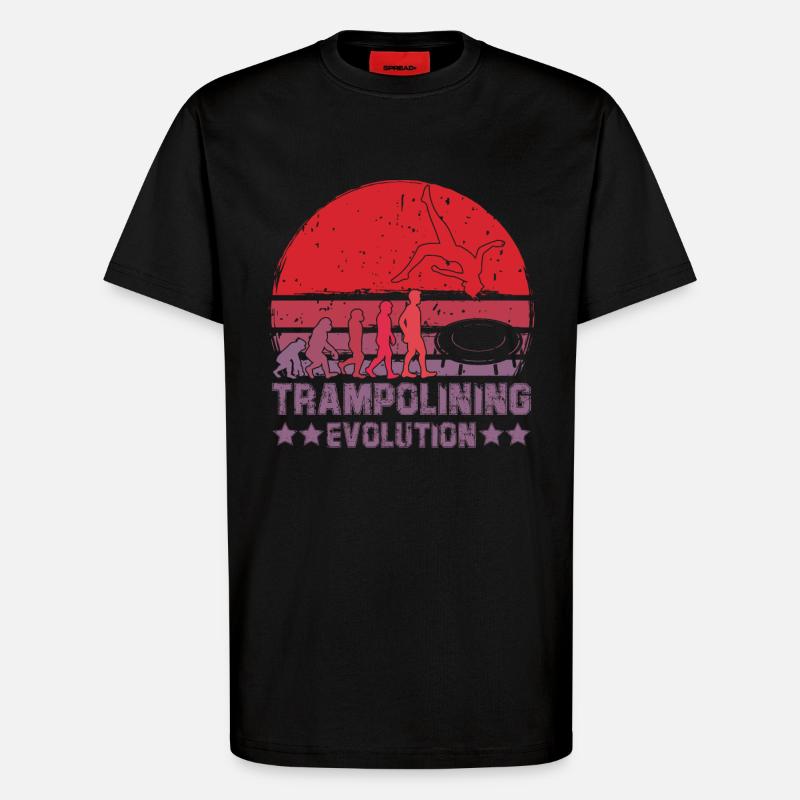 Trampolining Evolution - T-Shirt - made by SPREAD - SOLID BLACK