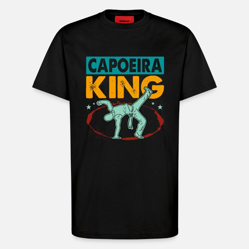 Capoeira King - T-Shirt - made by SPREAD - SOLID BLACK