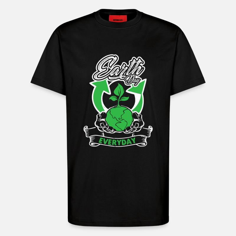 Earth Day Every Day - T-Shirt - made by SPREAD - SOLID BLACK