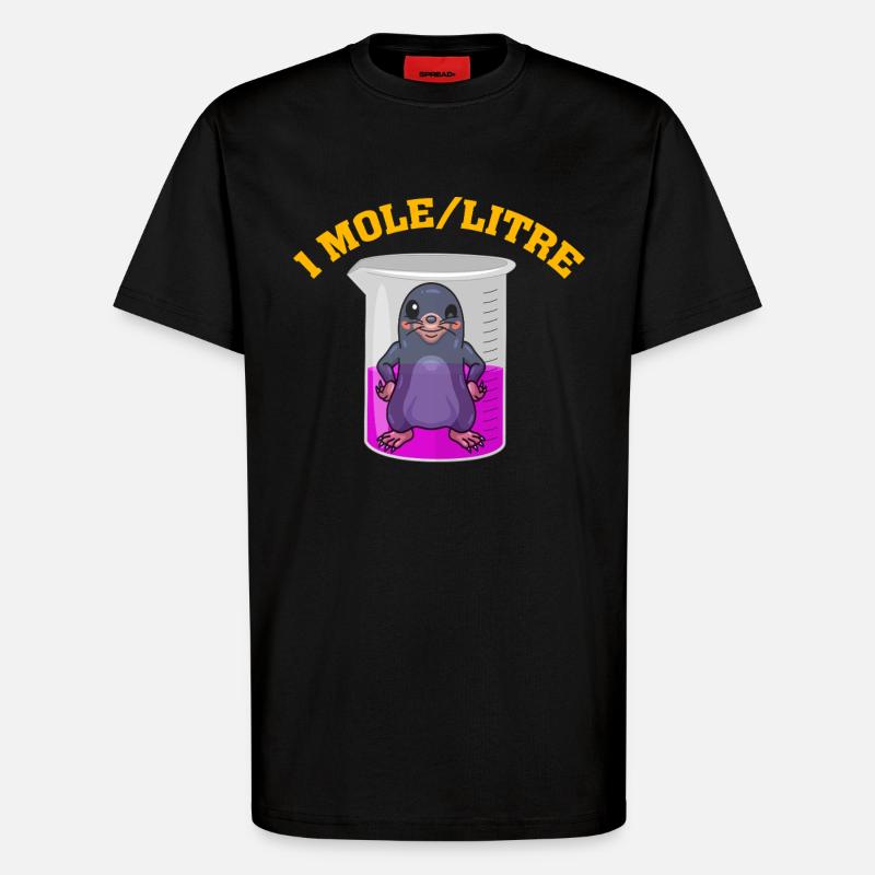 1 Mole/L - T-Shirt - made by SPREAD - SOLID BLACK
