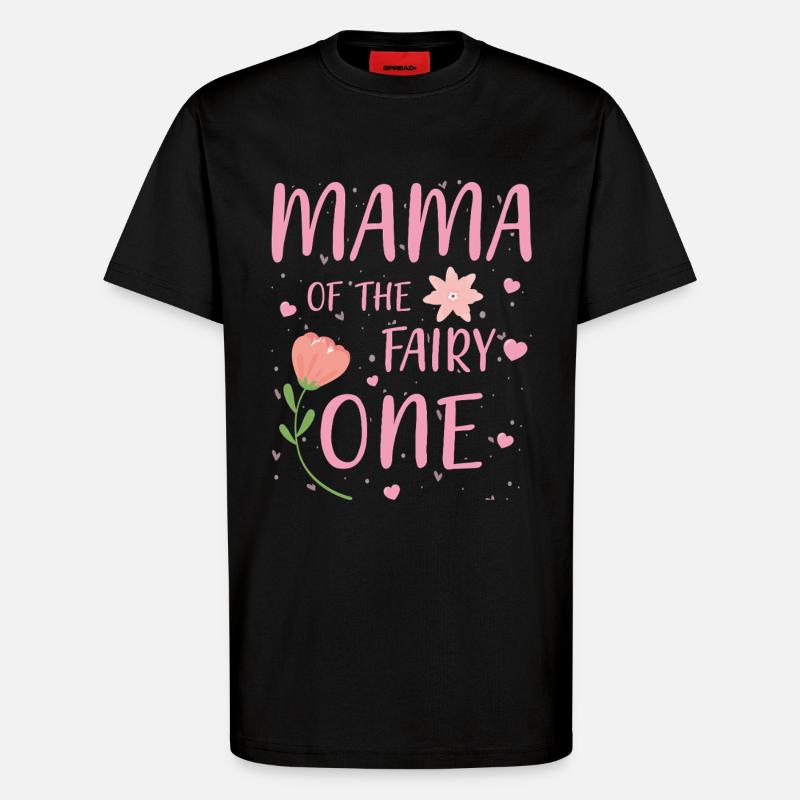 Maman de la fée Une - T-shirt bio décontracté fabriqué en UE - SOLID BLACK