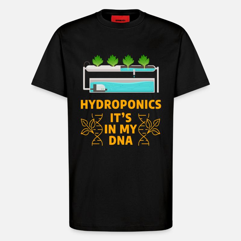 L’hydroponie c’est dans mon ADN - T-shirt bio décontracté fabriqué en UE - SOLID BLACK