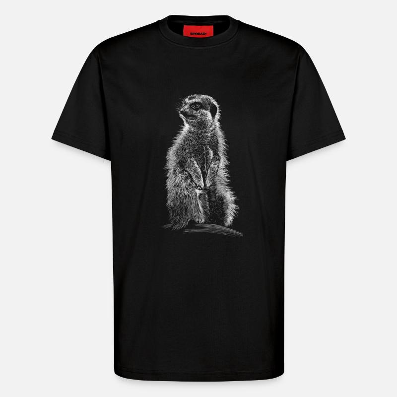 Erdmännchen - T-Shirt - made by SPREAD - SOLID BLACK