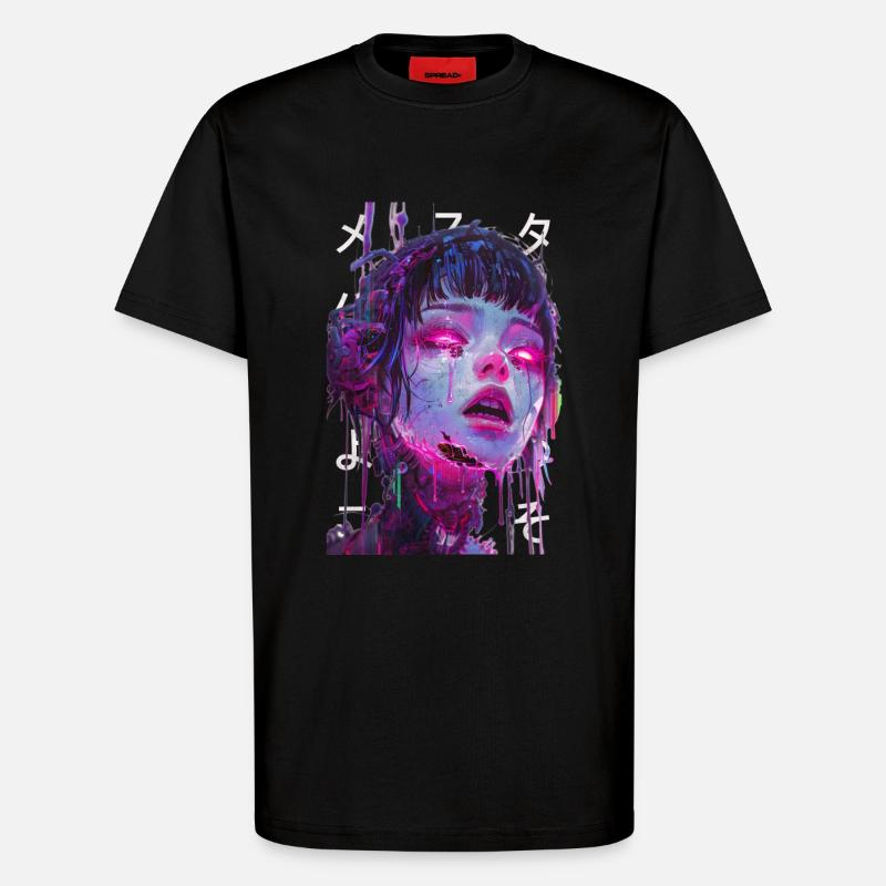 Virtual Influencer 02 - T-Shirt - made by SPREAD - SOLID BLACK