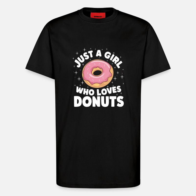 Donut Donuts Candy Bagel - T-Shirt - made by SPREAD - SOLID BLACK