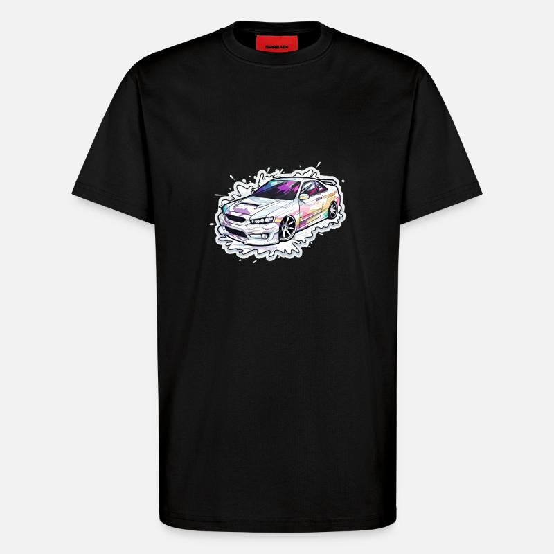 Auto - Illustration - T-Shirt - made by SPREAD - SOLID BLACK
