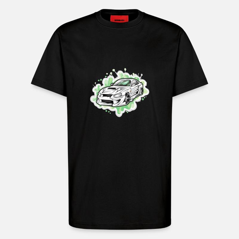 Auto - Illustration - T-Shirt - made by SPREAD - SOLID BLACK