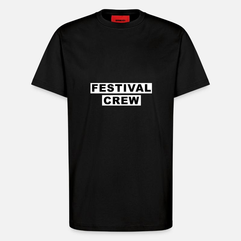 festival de l'équipage - T-shirt bio décontracté fabriqué en UE - SOLID BLACK