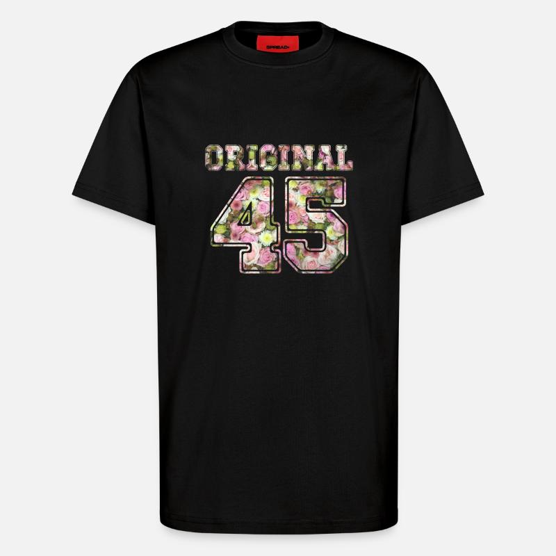 Original 45 - T-Shirt - made by SPREAD - SOLID BLACK
