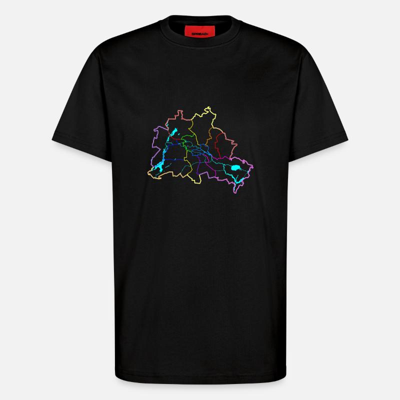 Berlin colors - T-Shirt - made by SPREAD - SOLID BLACK