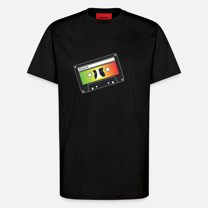 reggae - T-shirt bio décontracté fabriqué en UE - SOLID BLACK