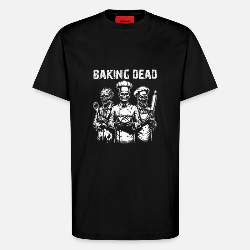 Baking Dead - backende Zombies - T-Shirt - made by SPREAD - SOLID BLACK