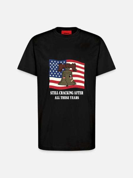 Liberty Bell - T-Shirt - made by SPREAD - SOLID BLACK