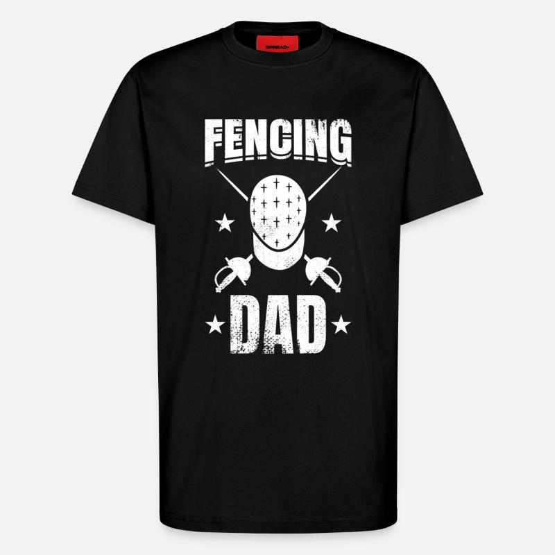 Fechten Papa - T-Shirt - made by SPREAD - SOLID BLACK