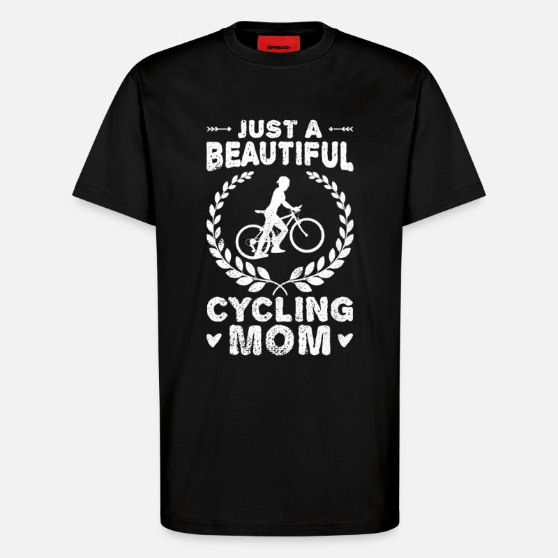 Fahrradfahrer Mutter - T-Shirt - made by SPREAD - SOLID BLACK