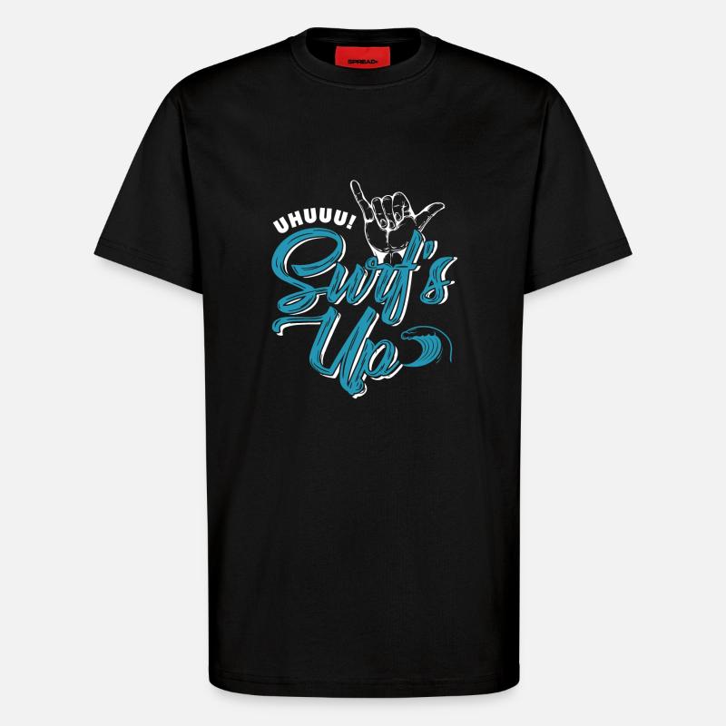 Surfez! - T-shirt bio décontracté fabriqué en UE - SOLID BLACK