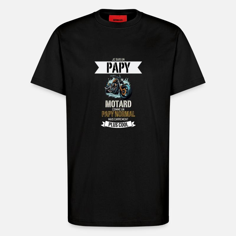 Opa Biker Stoff Witz - T-Shirt - made by SPREAD - SOLID BLACK