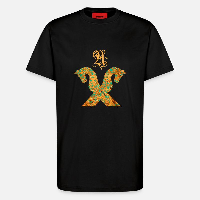 pignon de cheval e 95 a - T-shirt bio décontracté fabriqué en UE - SOLID BLACK